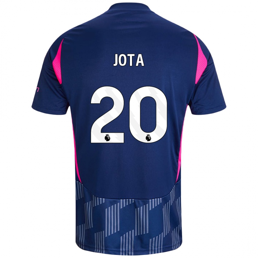 Kinderen Jota Silva #20 Koningsblauw Roze Uitshirt Uittenue 2024/25 T-Shirt België