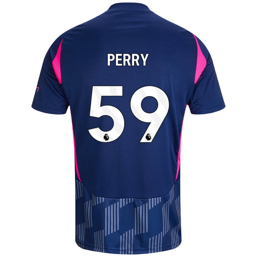 Enfant Maillot Ben Perry #59 Bleu Royal Rose Tenues Extérieur 2024/25 T-Shirt Belgique