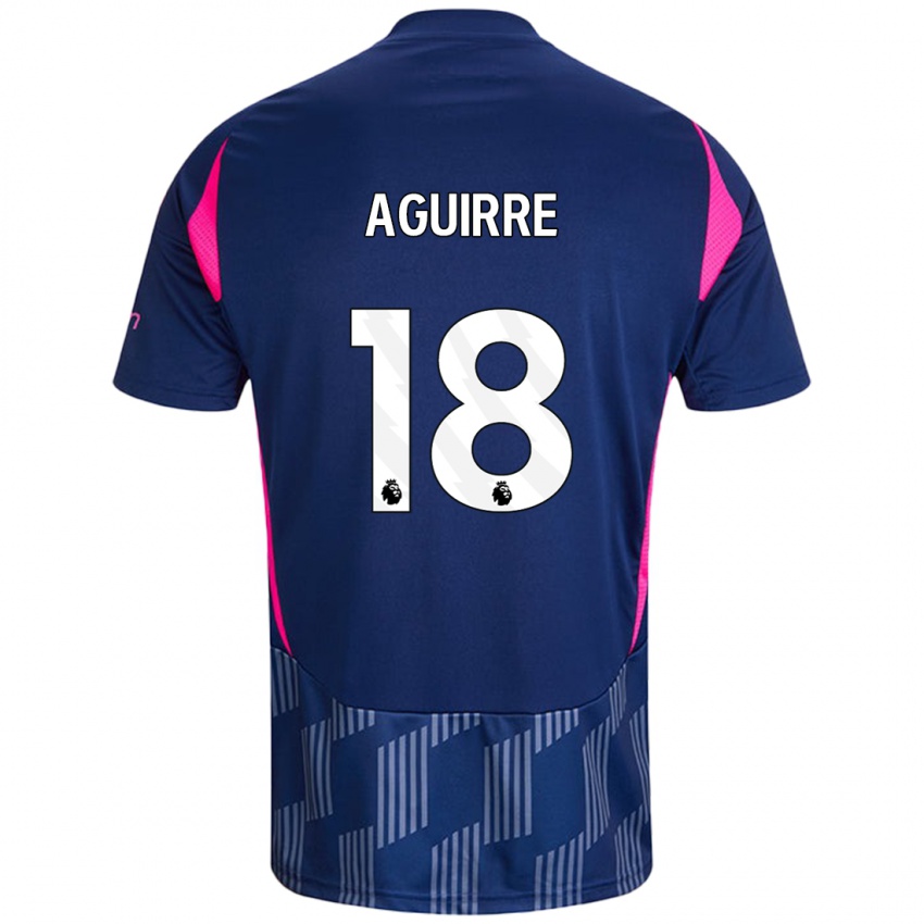 Enfant Maillot Aja Aguirre #18 Bleu Royal Rose Tenues Extérieur 2024/25 T-Shirt Belgique