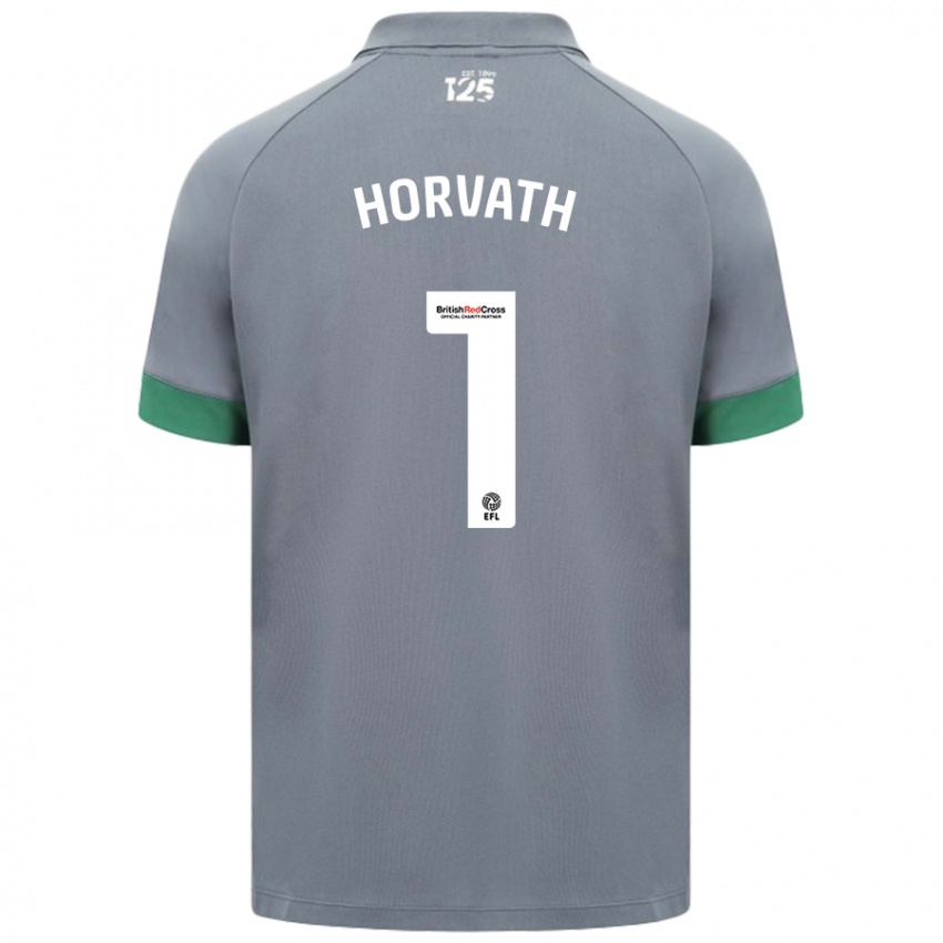 Kinderen Ethan Horvath #1 Donkergrijs Uitshirt Uittenue 2024/25 T-Shirt België