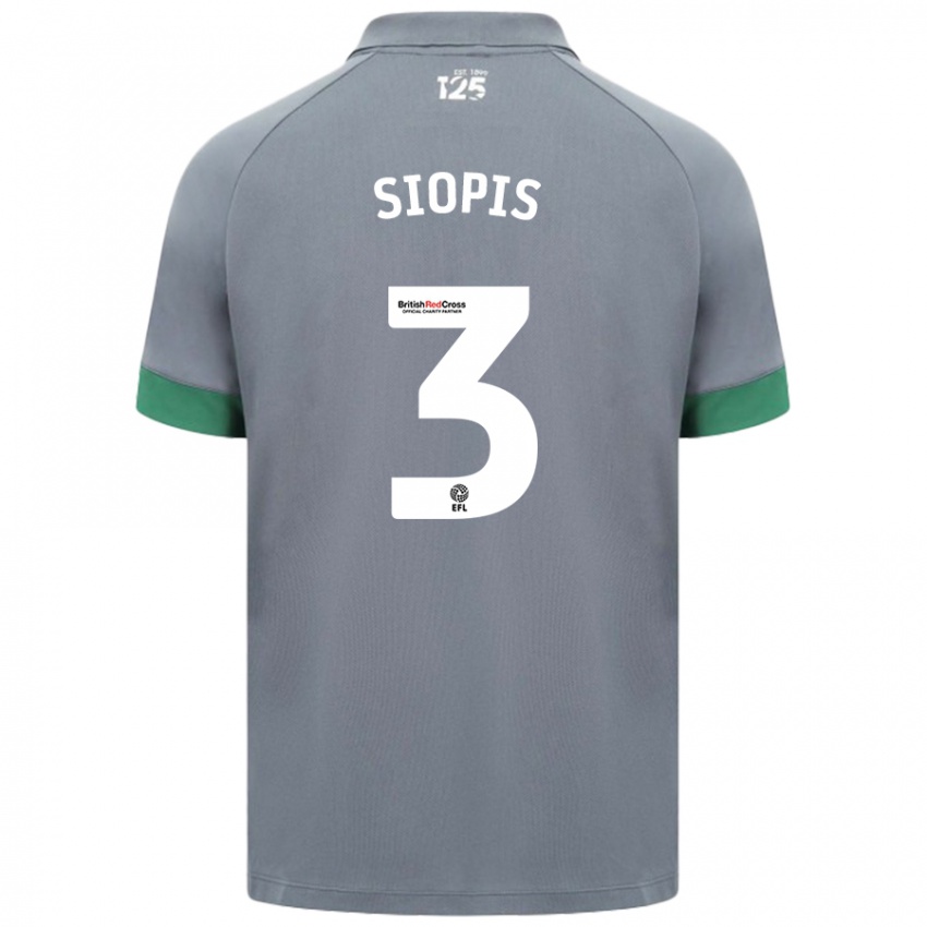 Kinderen Manolis Siopis #3 Donkergrijs Uitshirt Uittenue 2024/25 T-Shirt België