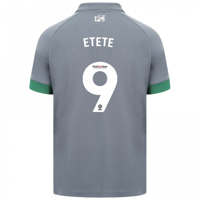 Kinder Kion Etete #9 Dunkelgrau Auswärtstrikot Trikot 2024/25 T-Shirt Belgien