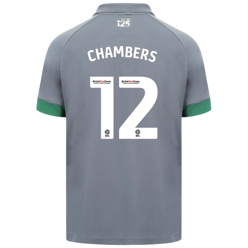 Kinderen Calum Chambers #12 Donkergrijs Uitshirt Uittenue 2024/25 T-Shirt België