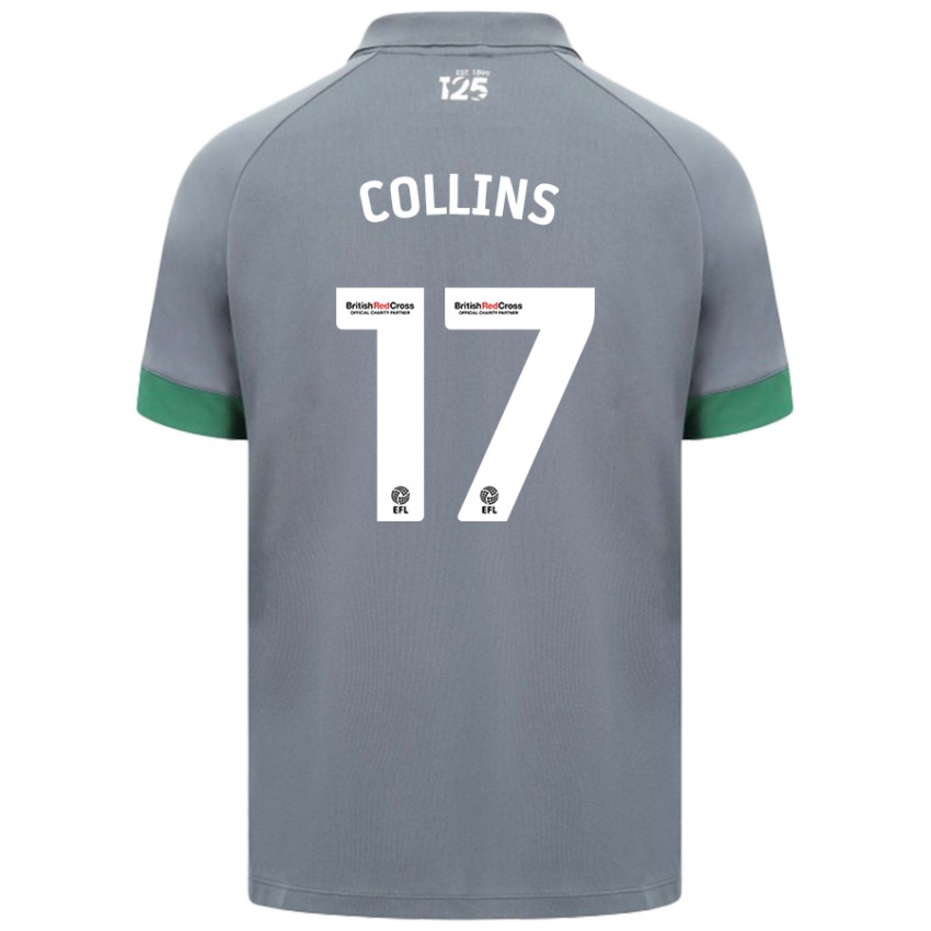 Kinderen Jamilu Collins #17 Donkergrijs Uitshirt Uittenue 2024/25 T-Shirt België