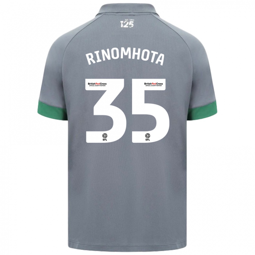 Kinder Andy Rinomhota #35 Dunkelgrau Auswärtstrikot Trikot 2024/25 T-Shirt Belgien