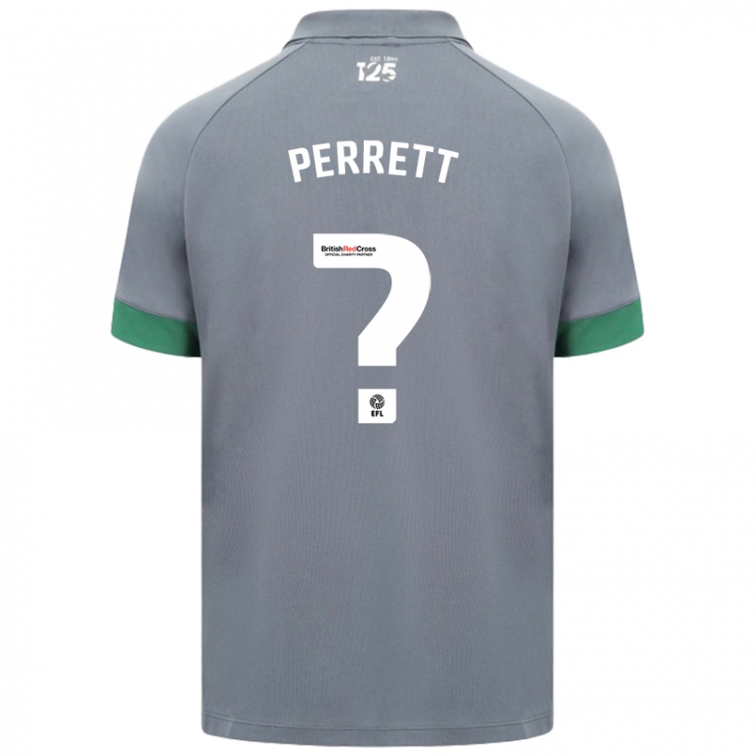 Kinderen Troy Perrett #0 Donkergrijs Uitshirt Uittenue 2024/25 T-Shirt België