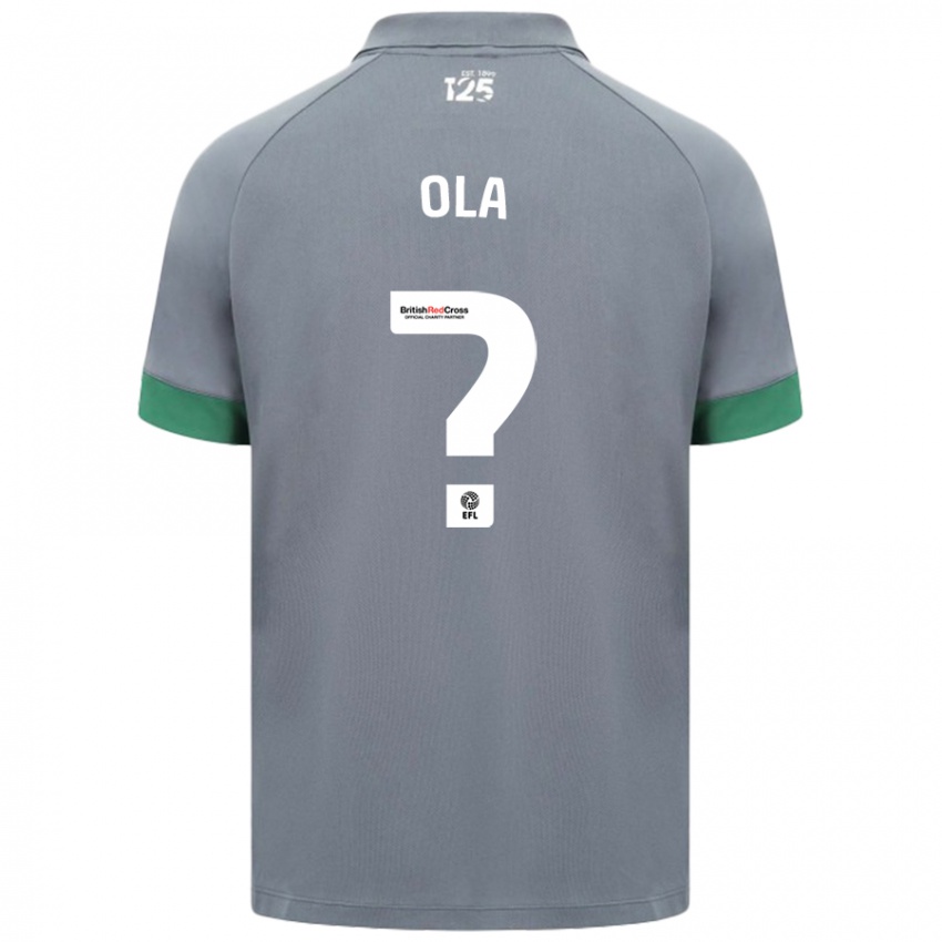 Kinderen Daniel Ola #0 Donkergrijs Uitshirt Uittenue 2024/25 T-Shirt België