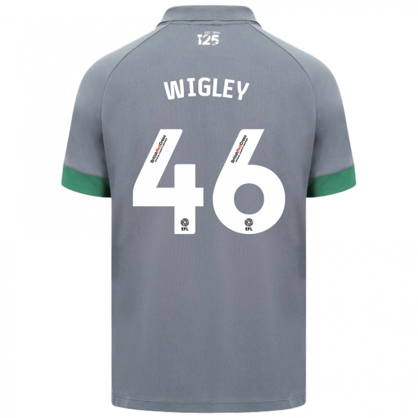 Kinderen Morgan Wigley #46 Donkergrijs Uitshirt Uittenue 2024/25 T-Shirt België