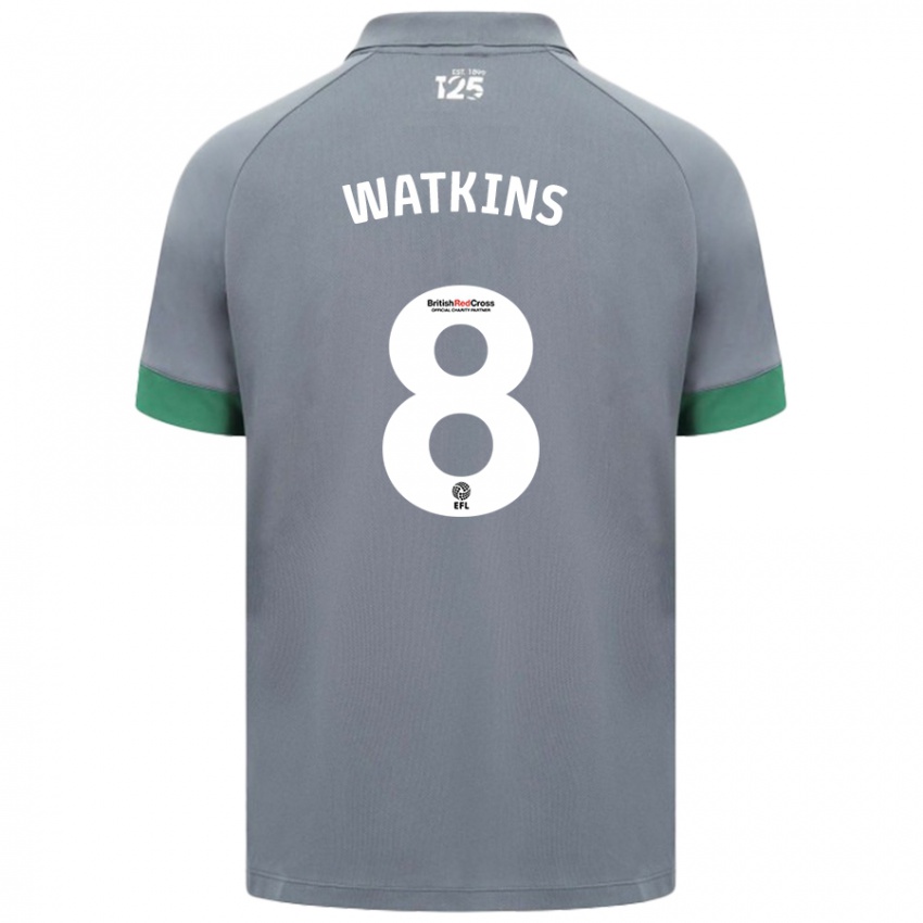 Kinderen Seren Watkins #8 Donkergrijs Uitshirt Uittenue 2024/25 T-Shirt België