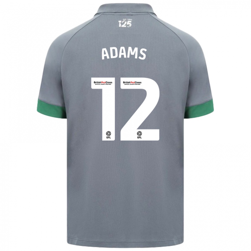 Kinderen Kelly Adams #12 Donkergrijs Uitshirt Uittenue 2024/25 T-Shirt België