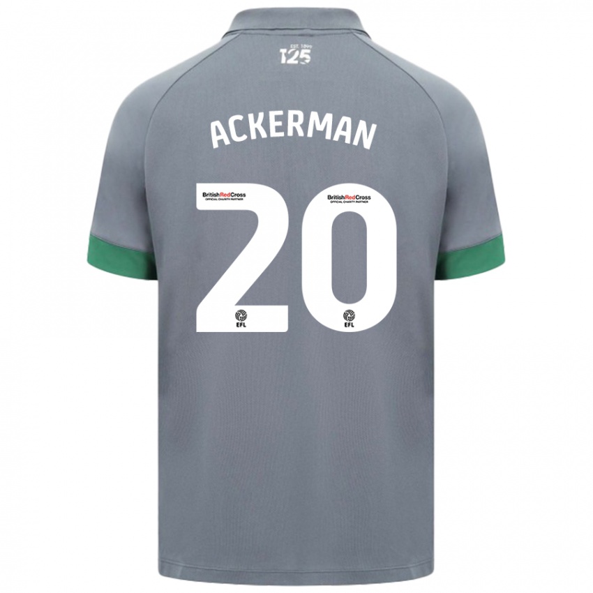 Kinderen Mali Ackerman #20 Donkergrijs Uitshirt Uittenue 2024/25 T-Shirt België