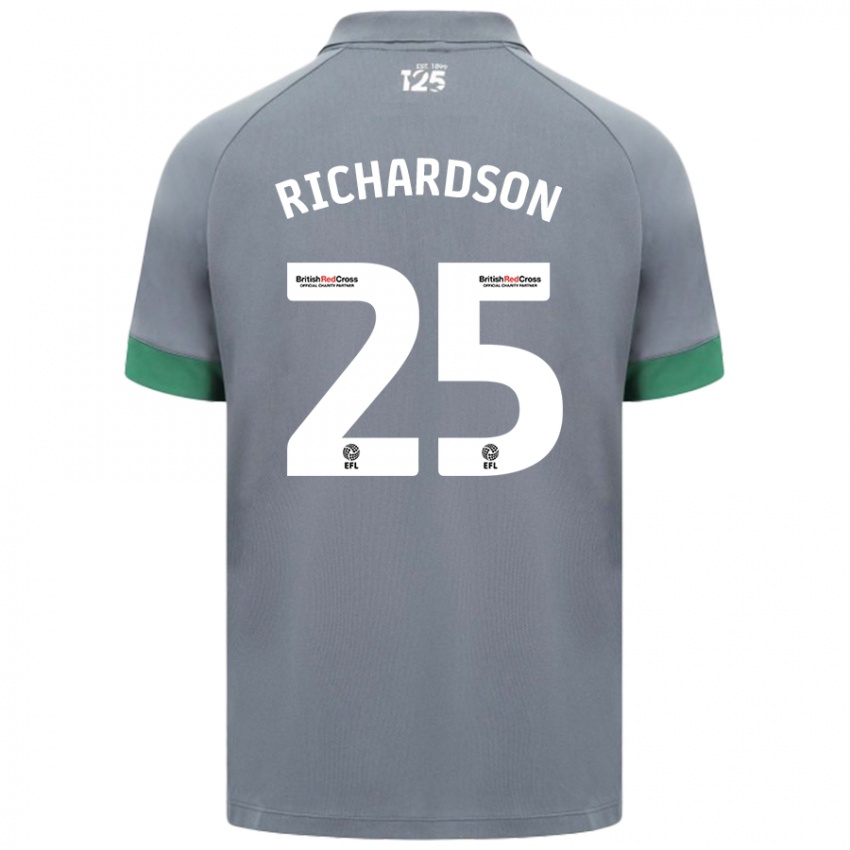 Kinderen Tija Richardson #25 Donkergrijs Uitshirt Uittenue 2024/25 T-Shirt België