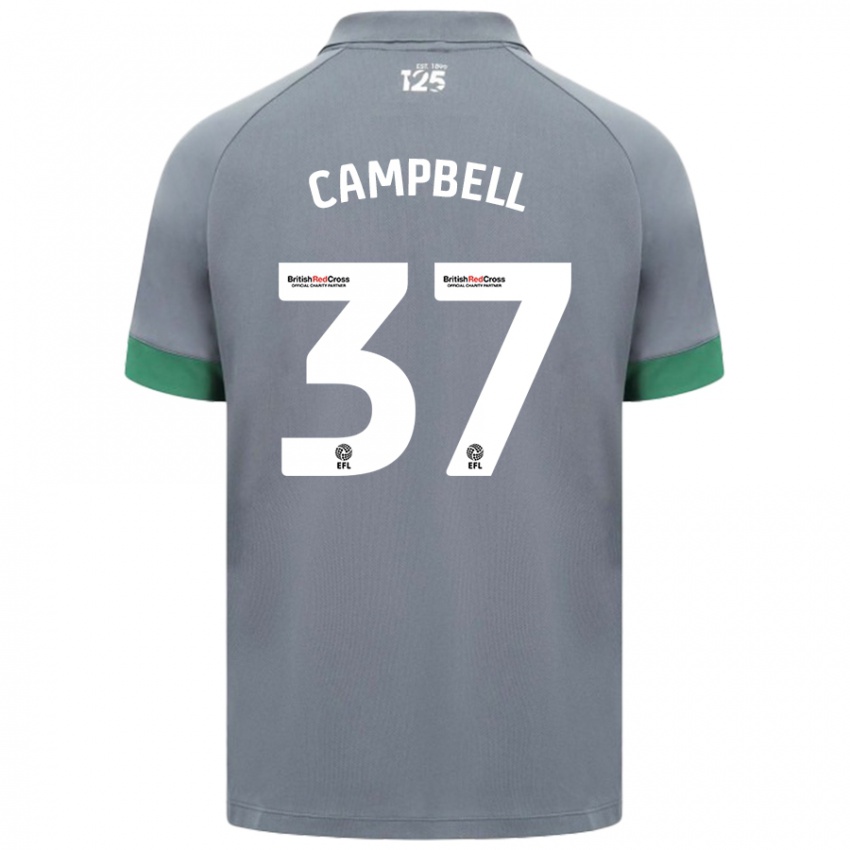 Kinderen Vontae Daley-Campbell #37 Donkergrijs Uitshirt Uittenue 2024/25 T-Shirt België