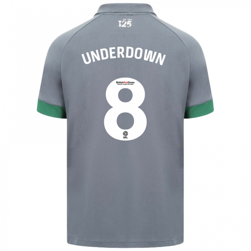 Kinder Kanisha Underdown #8 Dunkelgrau Auswärtstrikot Trikot 2024/25 T-Shirt Belgien