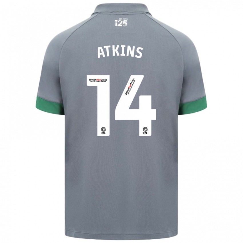 Kinderen Zoe Atkins #14 Donkergrijs Uitshirt Uittenue 2024/25 T-Shirt België