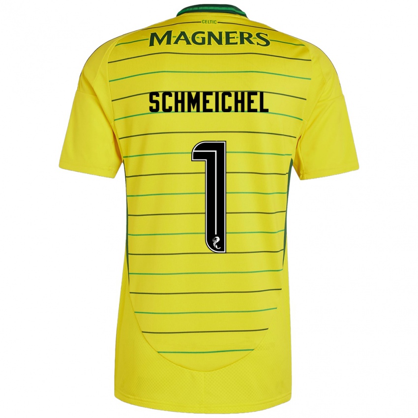 Kinderen Kasper Schmeichel #1 Geel Uitshirt Uittenue 2024/25 T-Shirt België