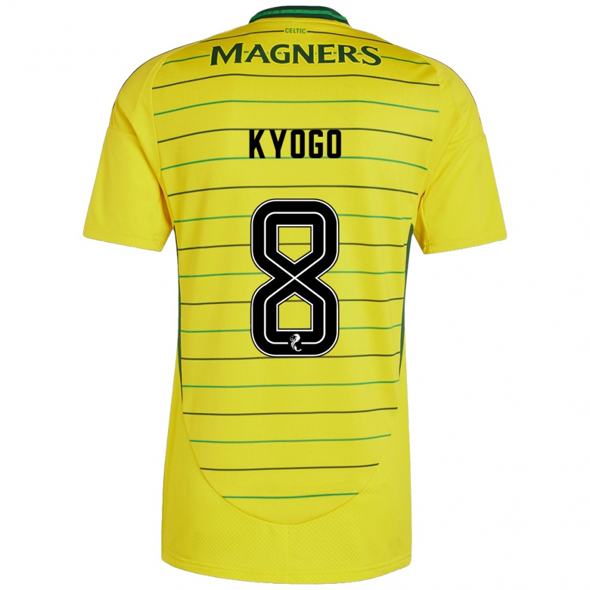 Kinder Kyogo Furuhashi #8 Gelb Auswärtstrikot Trikot 2024/25 T-Shirt Belgien