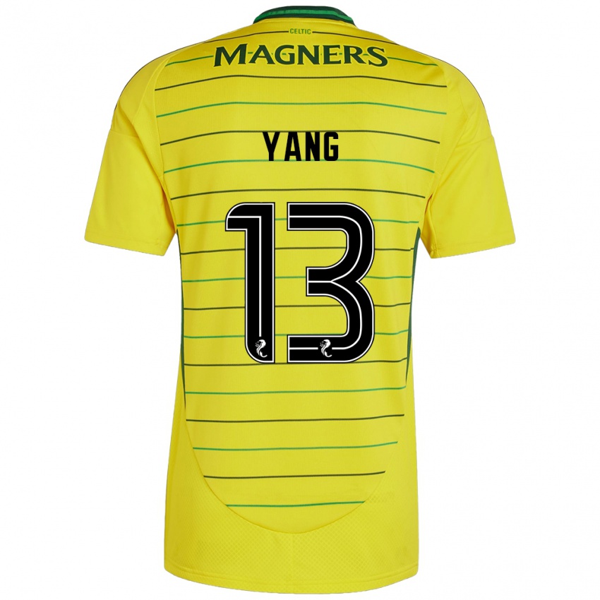 Kinder Hyun-Jun Yang #13 Gelb Auswärtstrikot Trikot 2024/25 T-Shirt Belgien