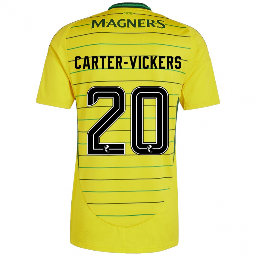 Kinderen Cameron Carter-Vickers #20 Geel Uitshirt Uittenue 2024/25 T-Shirt België