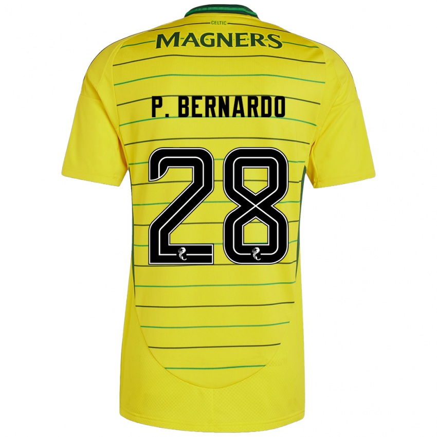 Kinderen Paulo Bernardo #28 Geel Uitshirt Uittenue 2024/25 T-Shirt België