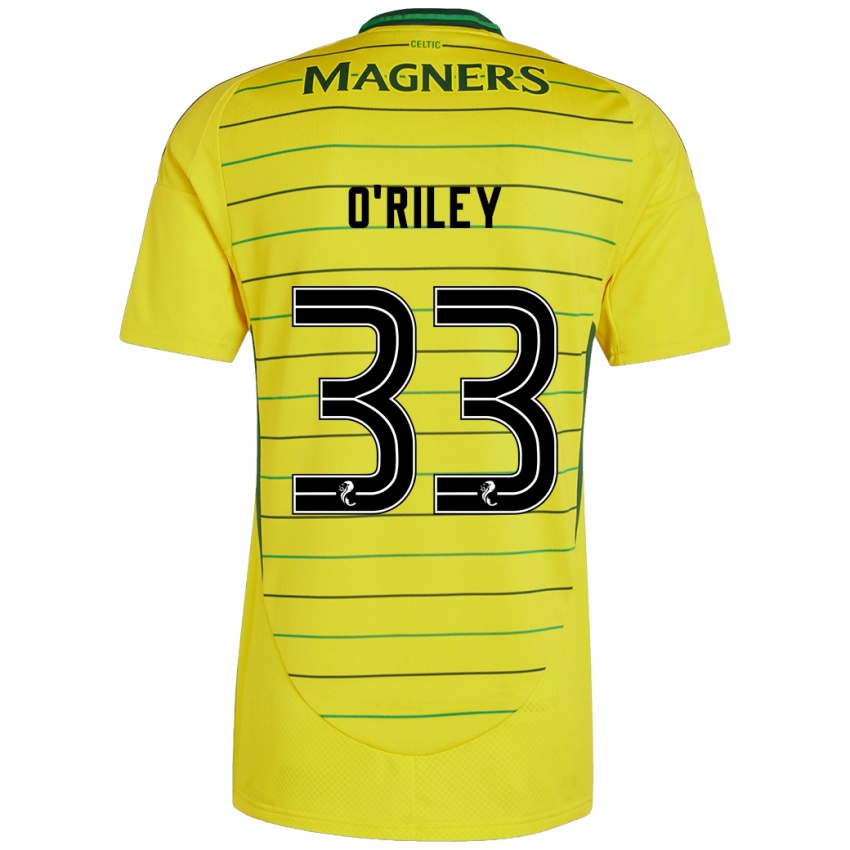 Kinderen Matt O'riley #33 Geel Uitshirt Uittenue 2024/25 T-Shirt België