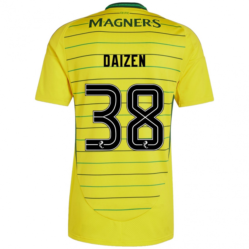 Kinder Daizen Maeda #38 Gelb Auswärtstrikot Trikot 2024/25 T-Shirt Belgien