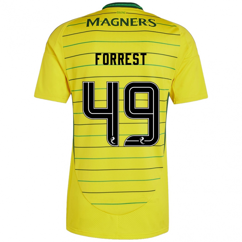 Kinderen James Forrest #49 Geel Uitshirt Uittenue 2024/25 T-Shirt België