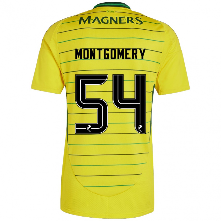 Kinderen Adam Montgomery #54 Geel Uitshirt Uittenue 2024/25 T-Shirt België