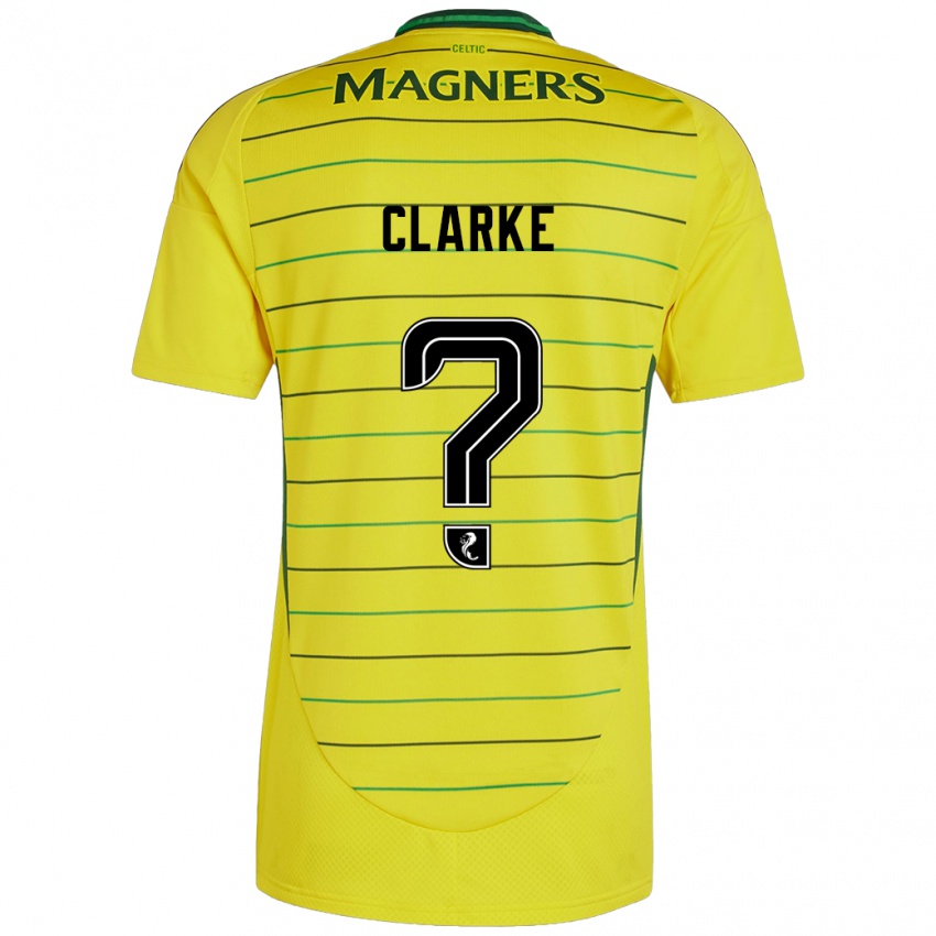 Kinderen Josh Clarke #0 Geel Uitshirt Uittenue 2024/25 T-Shirt België