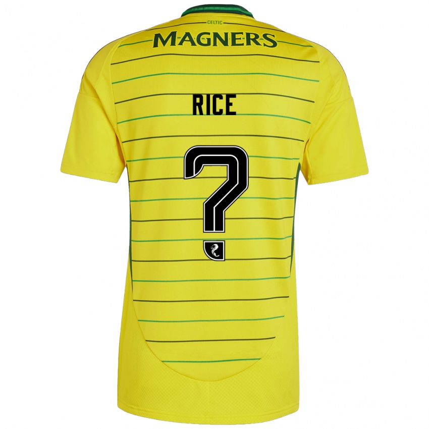 Kinderen Aidan Rice #0 Geel Uitshirt Uittenue 2024/25 T-Shirt België