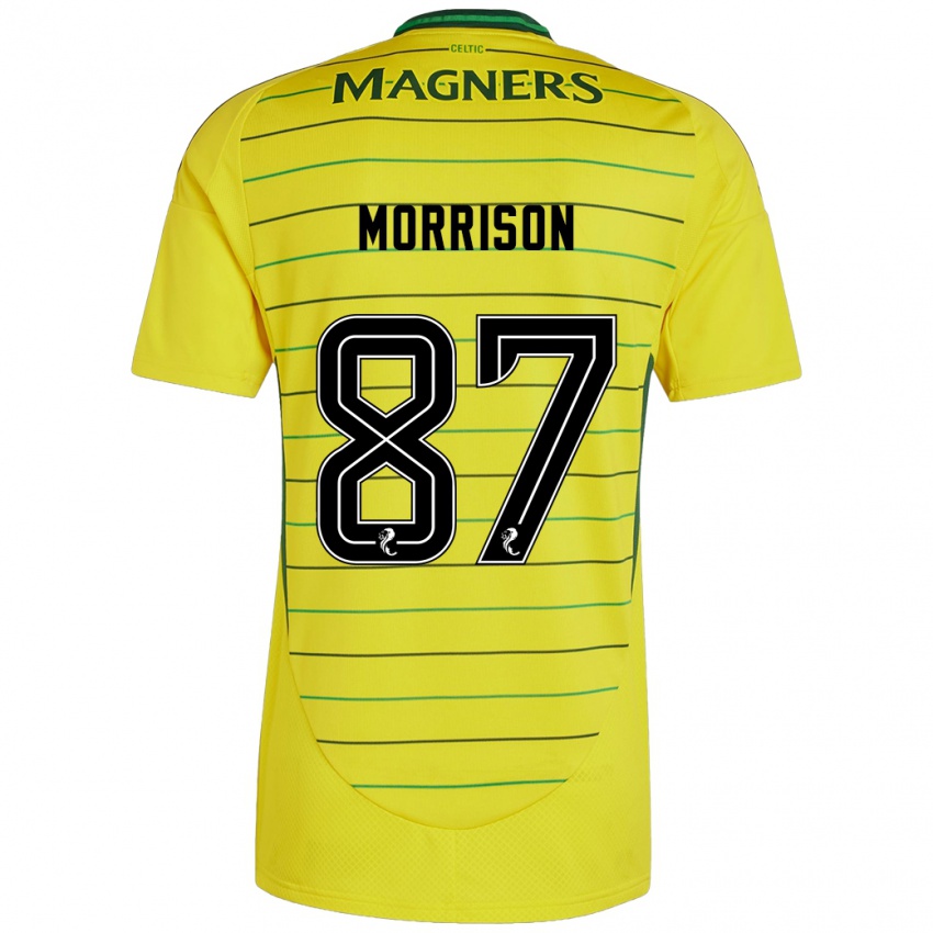 Kinderen Joe Morrison #87 Geel Uitshirt Uittenue 2024/25 T-Shirt België