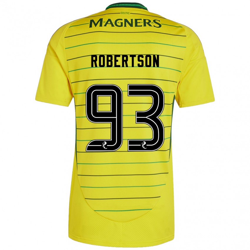 Kinderen Mitchell Robertson #93 Geel Uitshirt Uittenue 2024/25 T-Shirt België