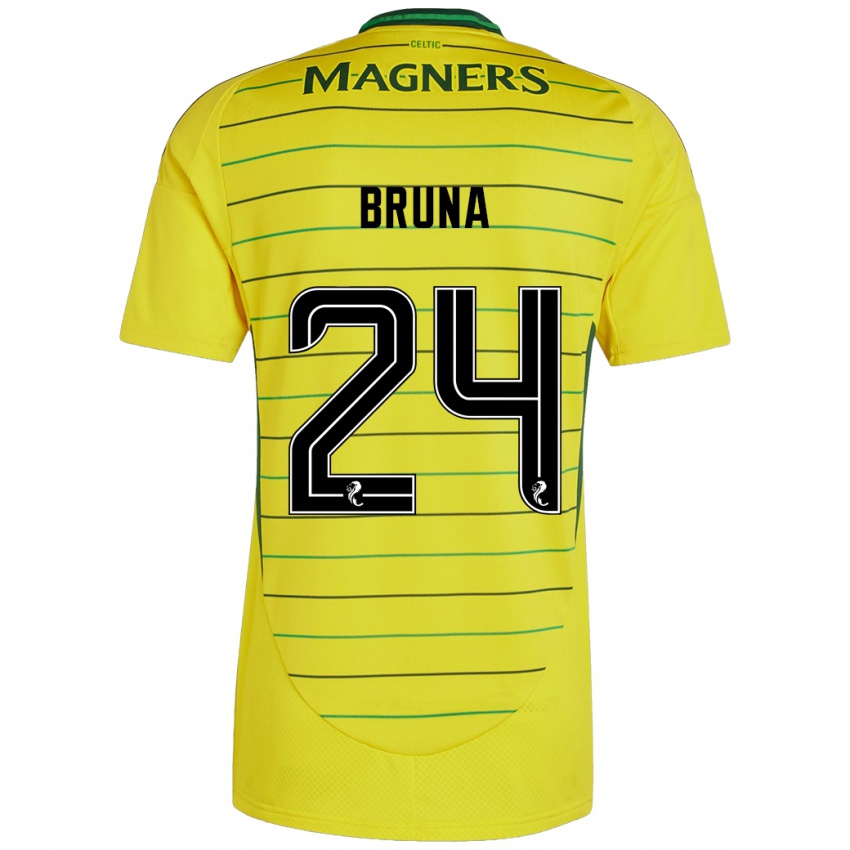 Kinderen Bruna Lourenço #24 Geel Uitshirt Uittenue 2024/25 T-Shirt België