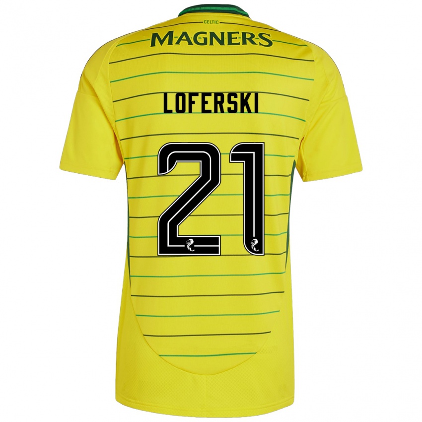 Kinderen Kit Loferski #21 Geel Uitshirt Uittenue 2024/25 T-Shirt België