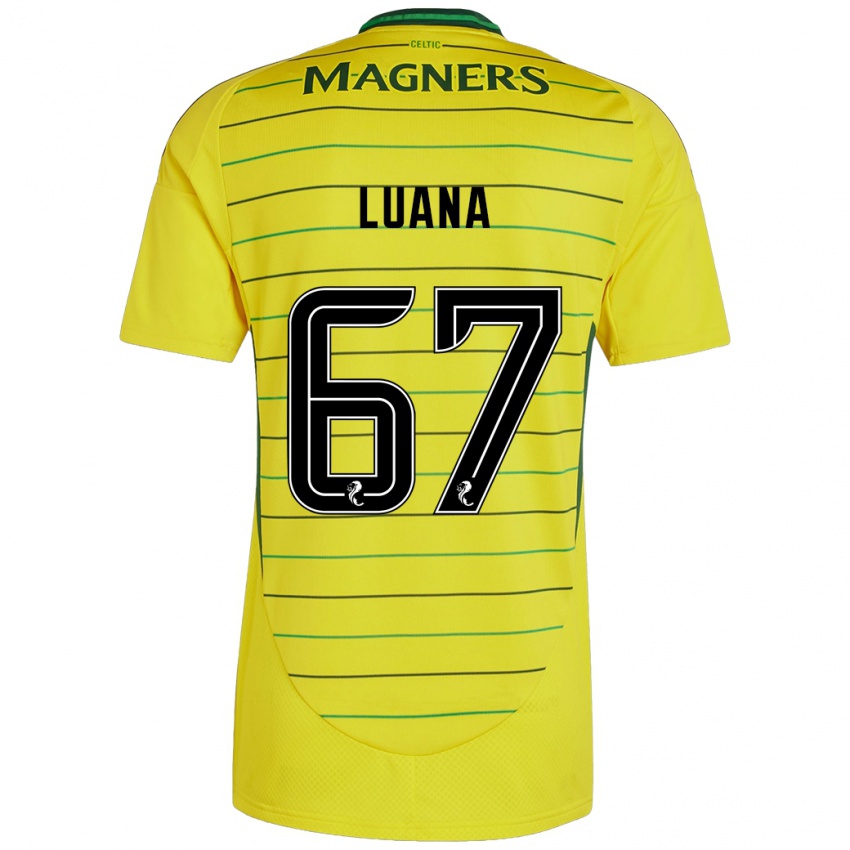 Kinder Luana Muñoz #67 Gelb Auswärtstrikot Trikot 2024/25 T-Shirt Belgien