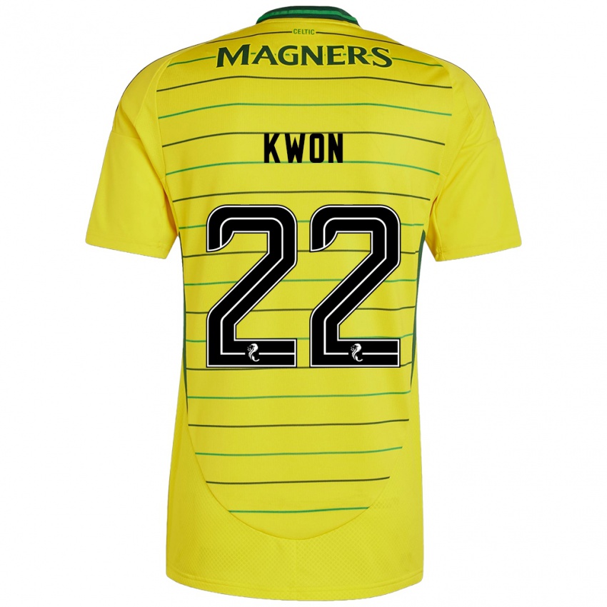 Kinderen Hyeok-Kyu Kwon #22 Geel Uitshirt Uittenue 2024/25 T-Shirt België