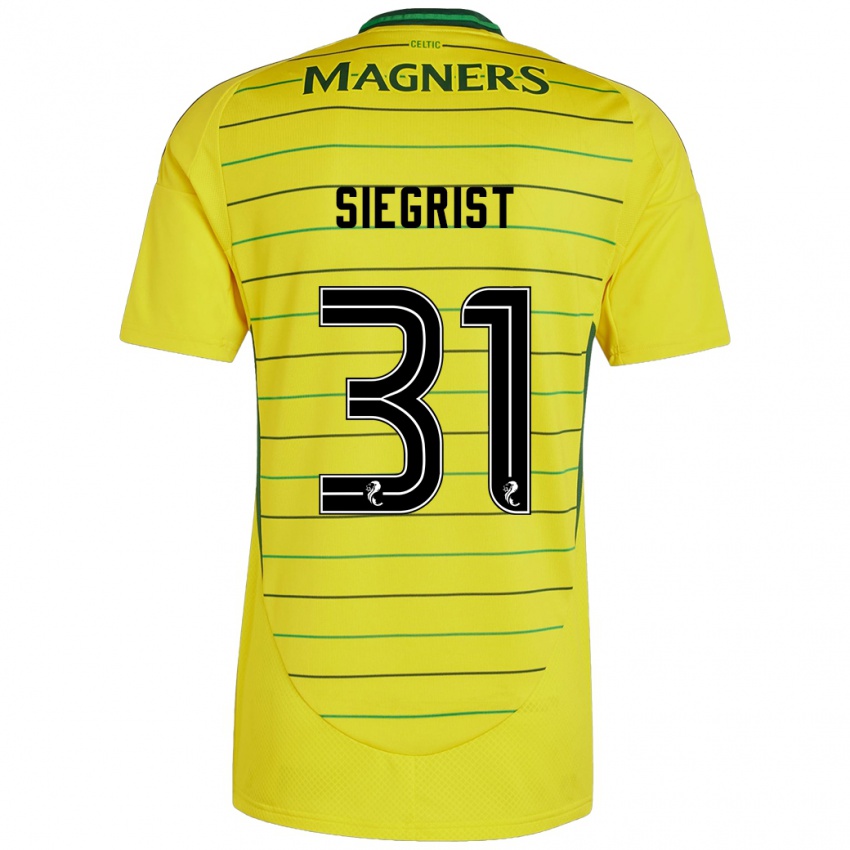 Kinderen Benjamin Siegrist #31 Geel Uitshirt Uittenue 2024/25 T-Shirt België