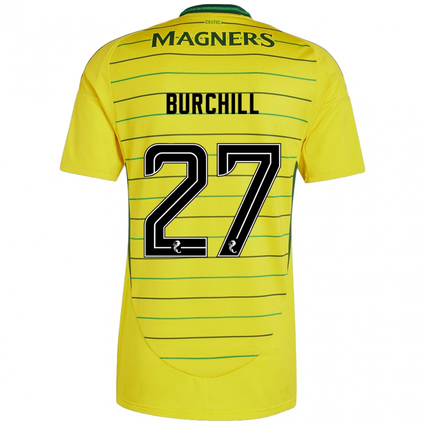 Kinderen Tiree Burchill #27 Geel Uitshirt Uittenue 2024/25 T-Shirt België