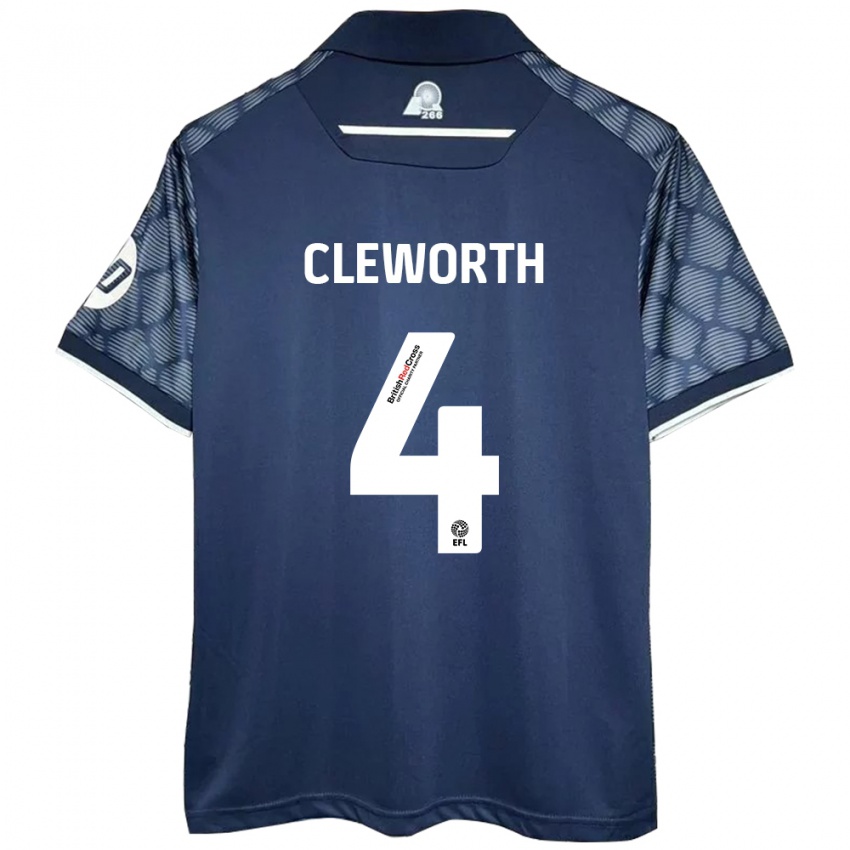 Kinderen Max Cleworth #4 Zwart Uitshirt Uittenue 2024/25 T-Shirt België