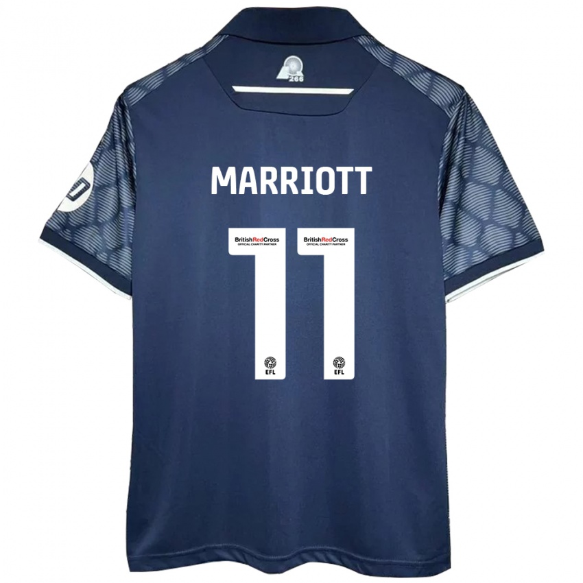 Enfant Maillot Jack Marriott #11 Noir Tenues Extérieur 2024/25 T-Shirt Belgique