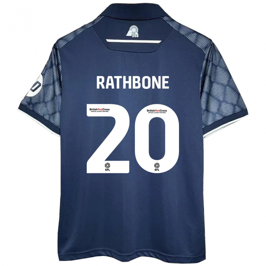 Enfant Maillot Ollie Rathbone #20 Noir Tenues Extérieur 2024/25 T-Shirt Belgique