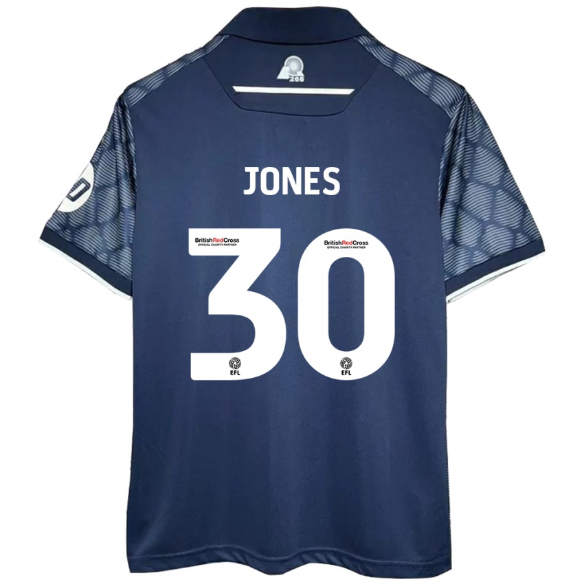 Enfant Maillot James Jones #30 Noir Tenues Extérieur 2024/25 T-Shirt Belgique