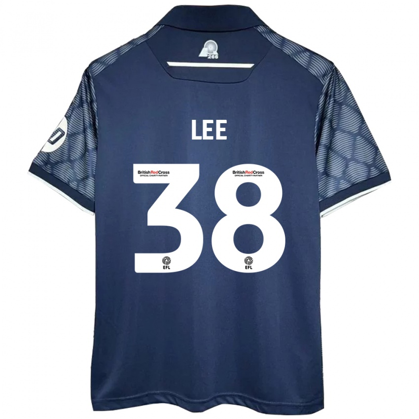 Enfant Maillot Elliot Lee #38 Noir Tenues Extérieur 2024/25 T-Shirt Belgique