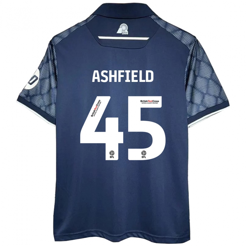 Enfant Maillot Harry Ashfield #45 Noir Tenues Extérieur 2024/25 T-Shirt Belgique