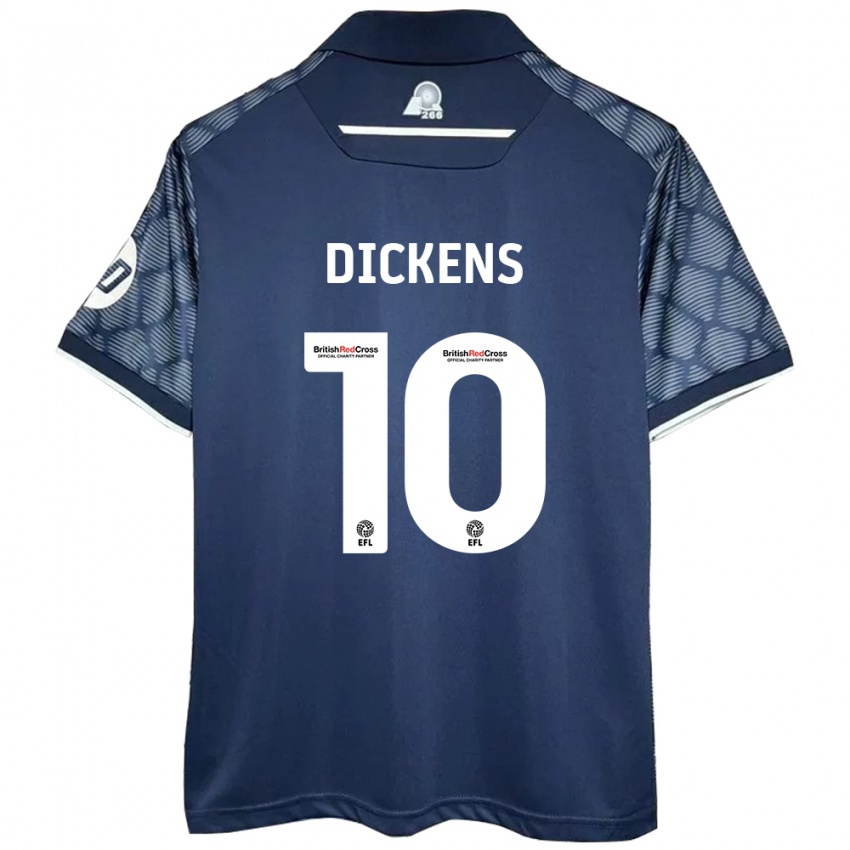 Enfant Maillot Tj Dickens #10 Noir Tenues Extérieur 2024/25 T-Shirt Belgique