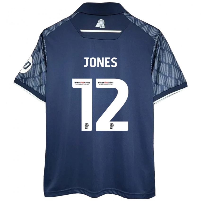 Kinderen Carra Jones #12 Zwart Uitshirt Uittenue 2024/25 T-Shirt België