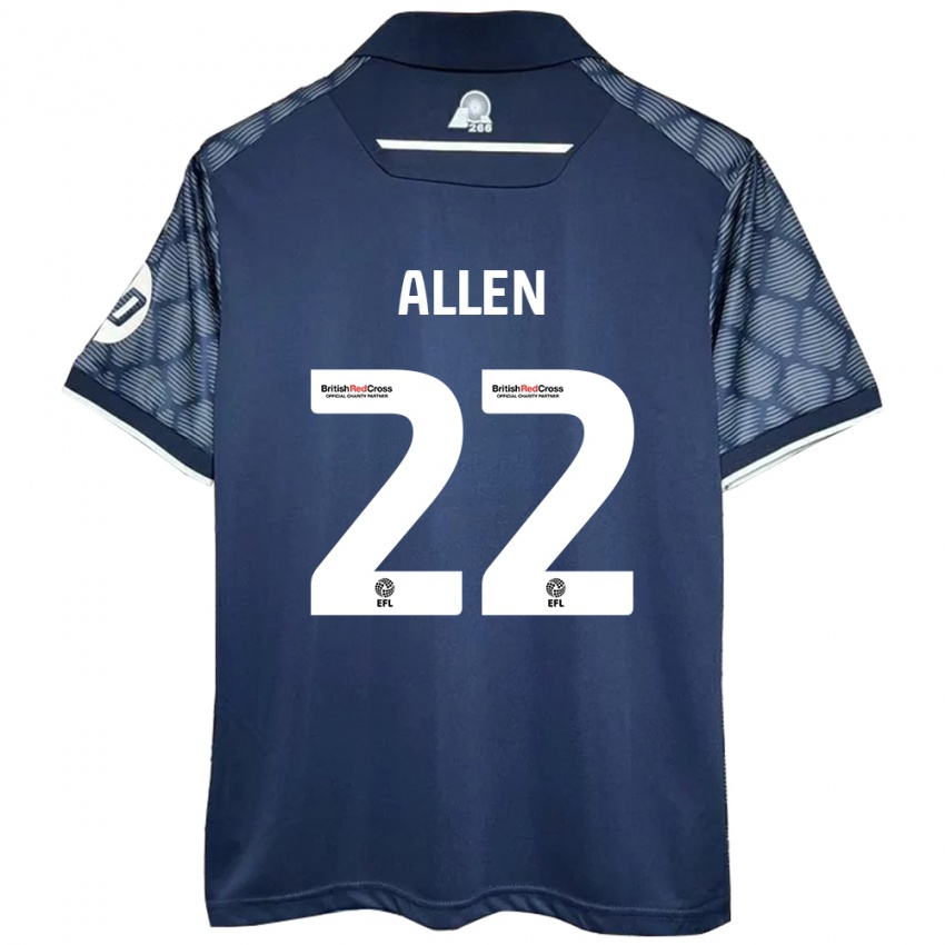 Kinderen Keren Allen #22 Zwart Uitshirt Uittenue 2024/25 T-Shirt België