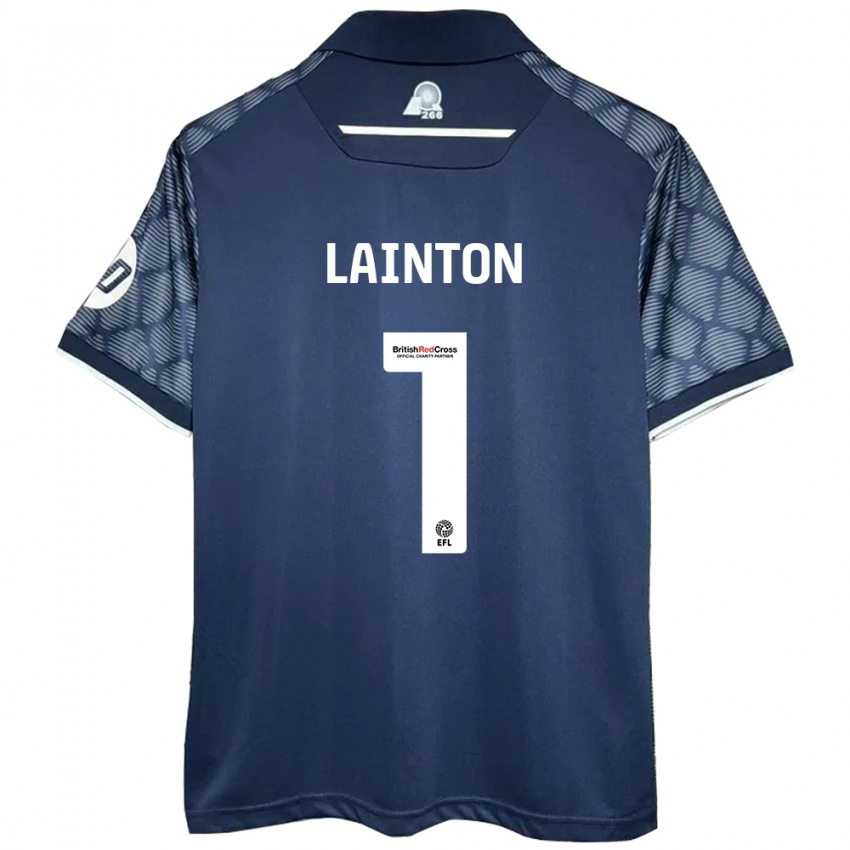 Kinderen Rob Lainton #1 Zwart Uitshirt Uittenue 2024/25 T-Shirt België