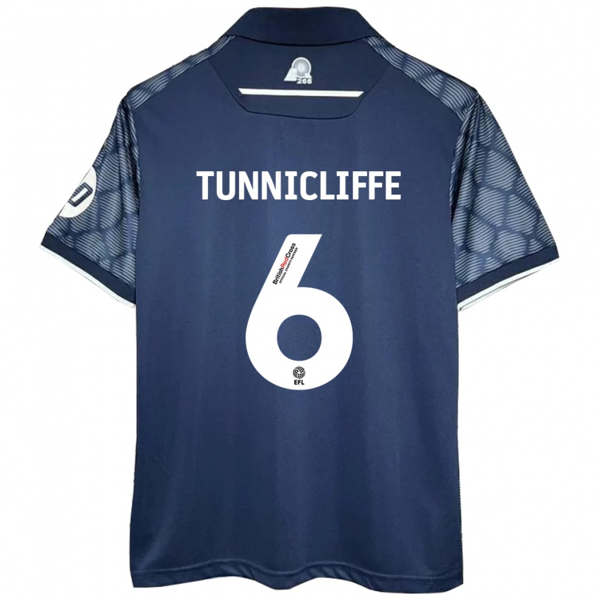 Kinderen Jordan Tunnicliffe #6 Zwart Uitshirt Uittenue 2024/25 T-Shirt België