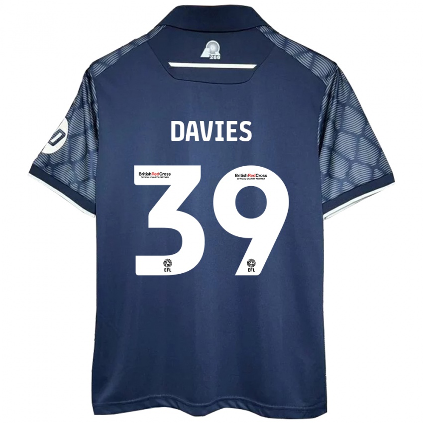 Enfant Maillot Daniel Davies #39 Noir Tenues Extérieur 2024/25 T-Shirt Belgique